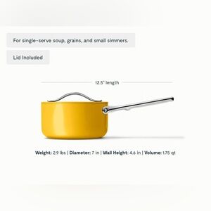 Caraway Mini Sauce Pan (1.75 qt) | Marigold - NEW WITHOUT BOX
